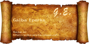 Galba Eperke névjegykártya